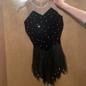 Swarovski Crystal Black Figure Skating Dress